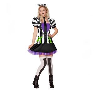 🆕 Adult Beetlejuice Dress Costume, Medium, NIP